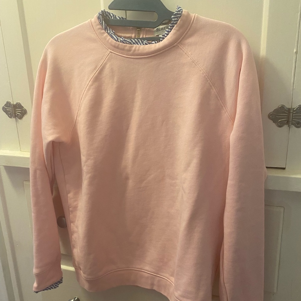 J. Crew sweatshirt with seersucker hems. Size Small